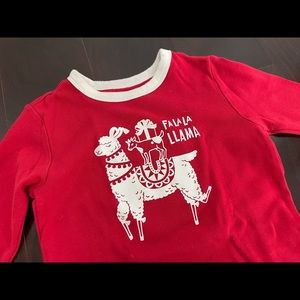 Gap Falala Llama red pajama set, size 6
